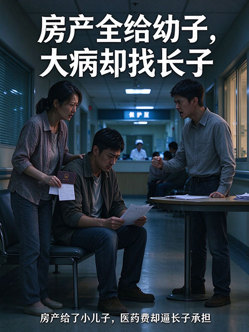 《房产全给幼子，大病却找长子》